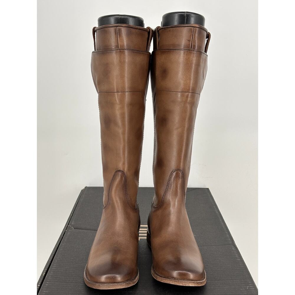 Frye Paige Tall Riding Boots Womens 5.5M Brown Leather Western Cowgirl Rodeo NWB